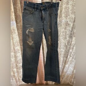 Men's Distressed Carhartt  Blue Jeans